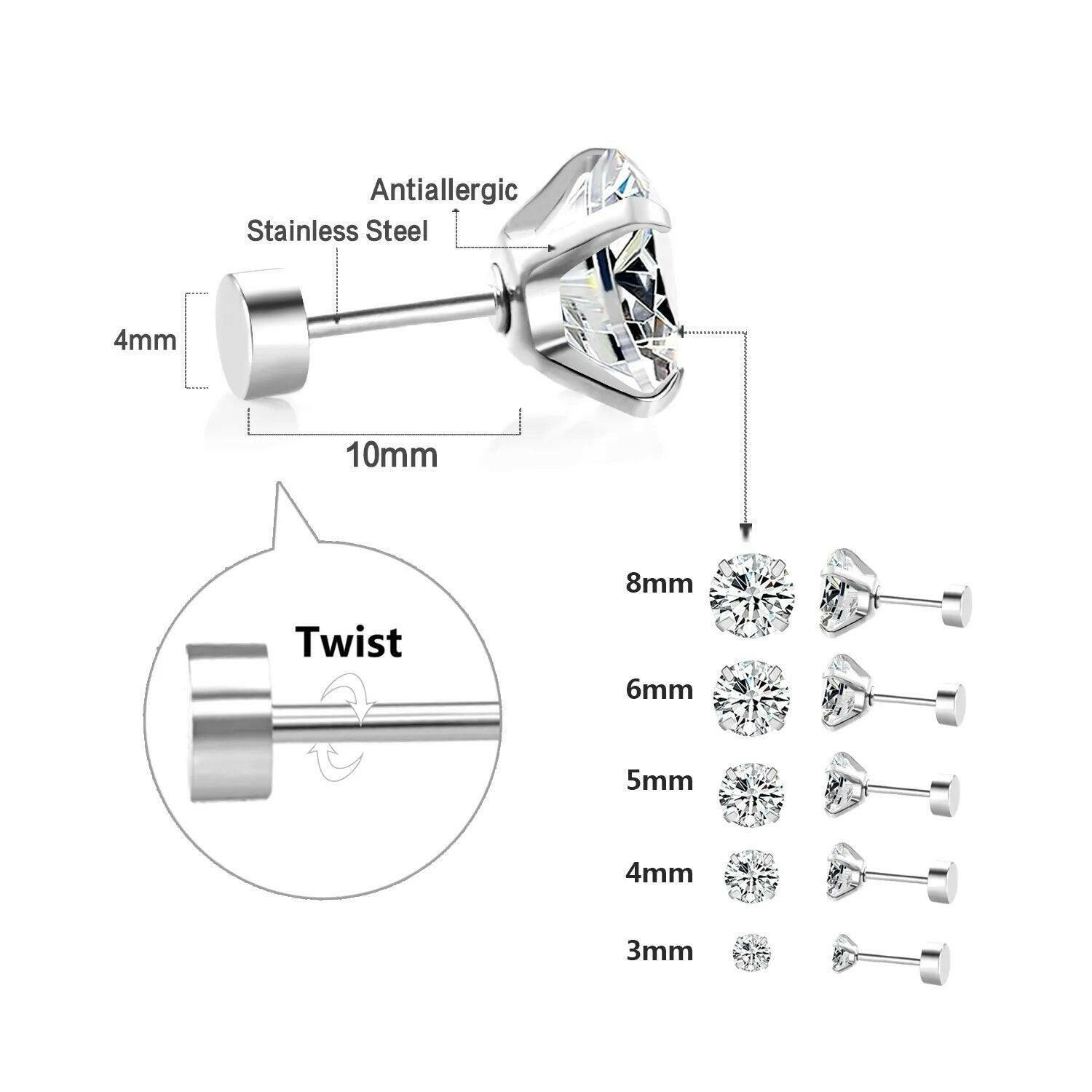 Sophisticated Cubic Zirconia Studs