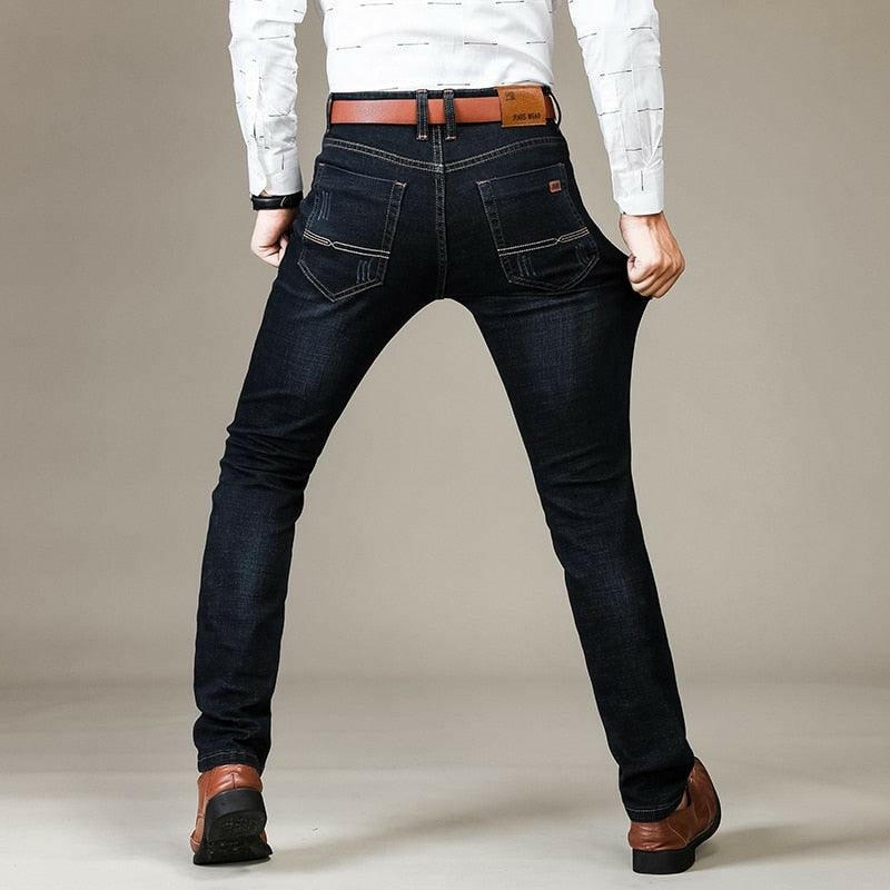 Men's Casual Straight-legged Stretch Jeans 