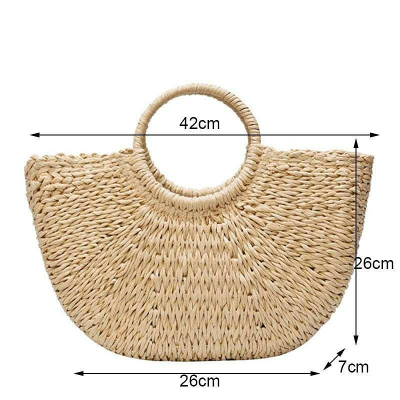 Handmade Woven Rattan Tote 