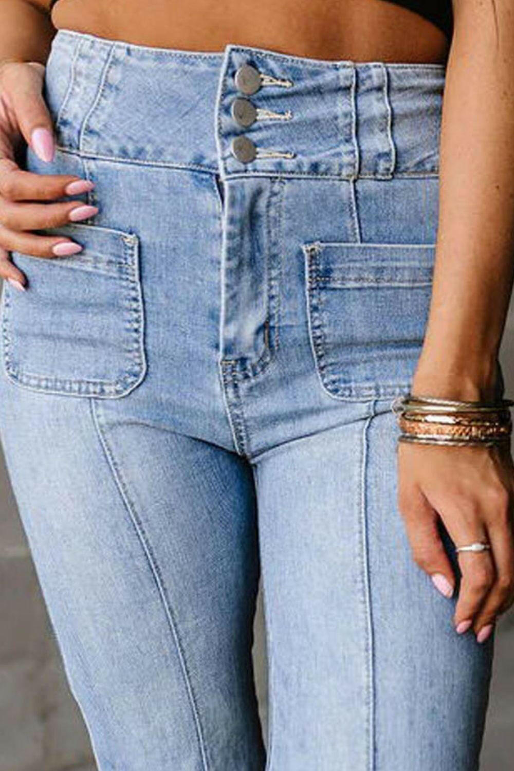 High Waist Bootcut Jeans