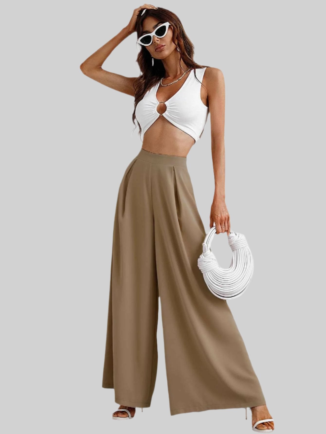 High Waist Wide Leg Pants 