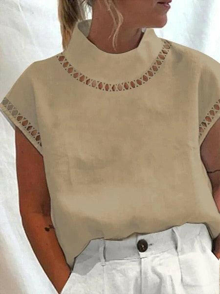 Solid Cotton Linen Chic Tunic 