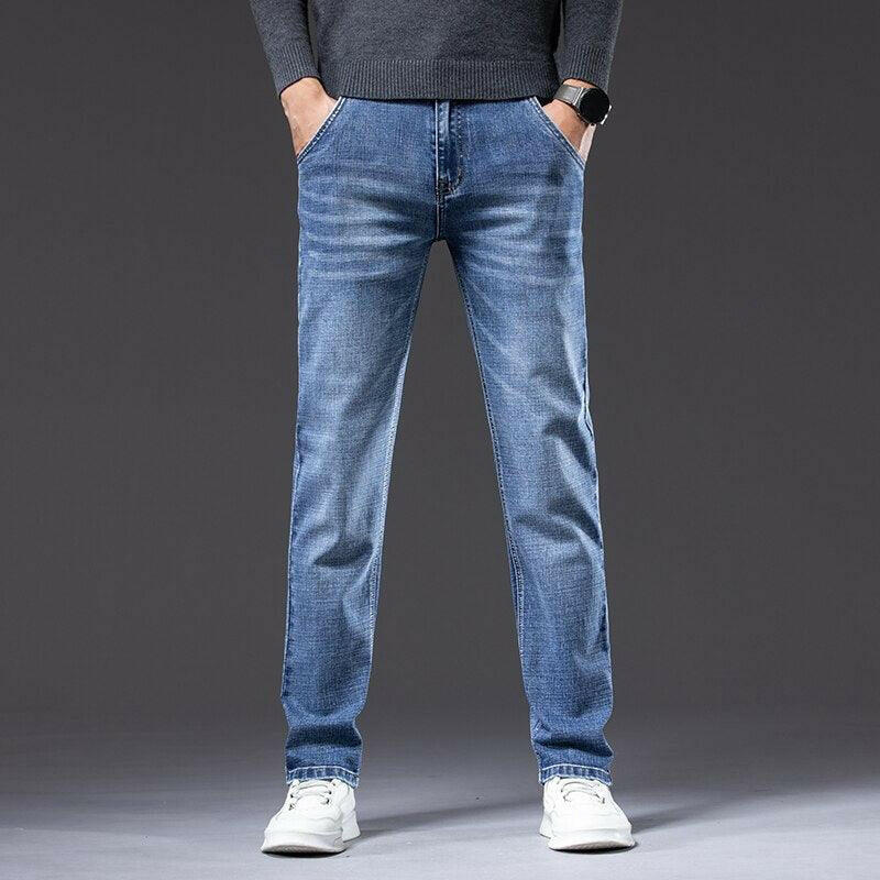 Classic Style Smoky Gray Jeans 