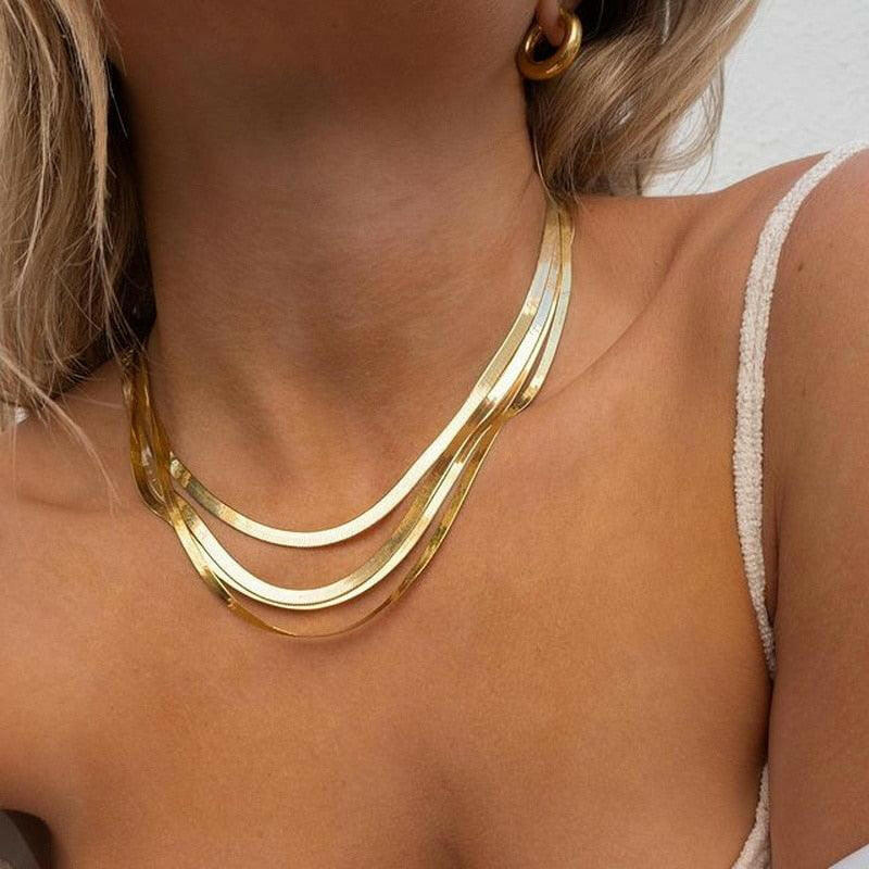 Women’s Herringbone Choker Necklace | On sale | The Nichole