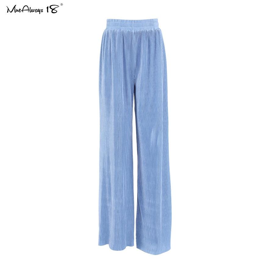 Pleated Wide Leg Womens Pants 