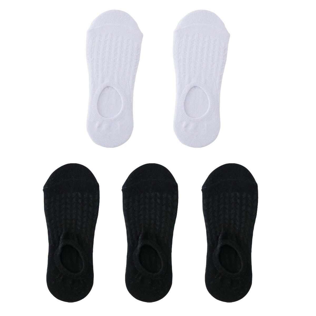 Women's Thin Mesh Invisible Boat Socks (5 pairs) 