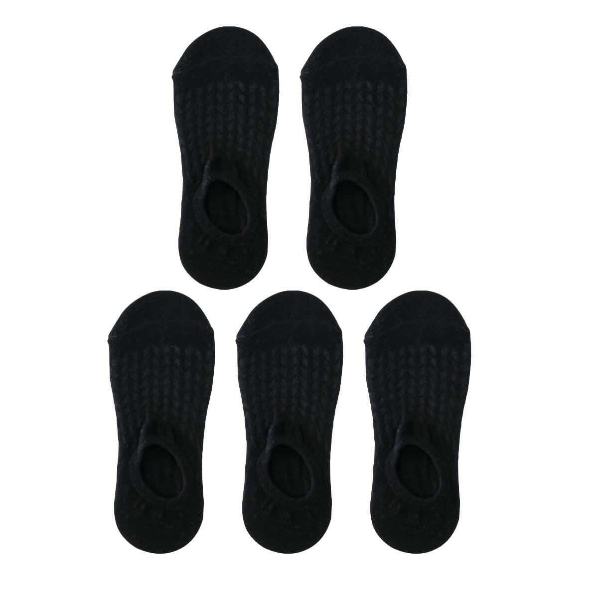 Women's Thin Mesh Invisible Boat Socks (5 pairs) 