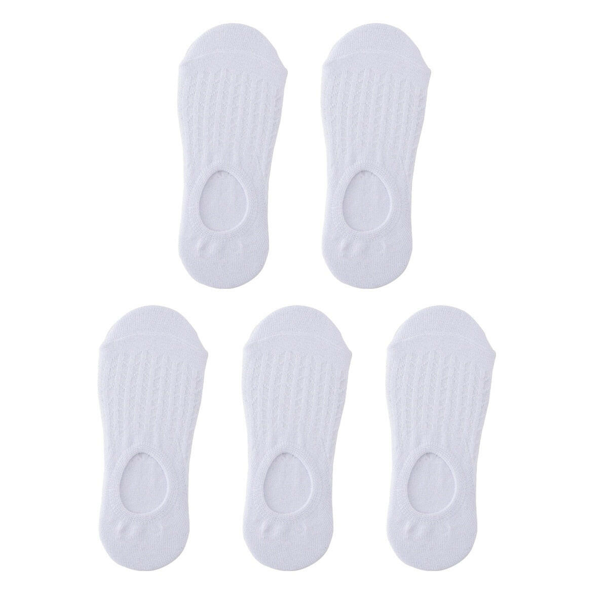 Women's Thin Mesh Invisible Boat Socks (5 pairs) 